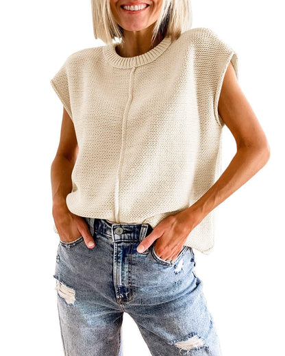 Women's Loose Knitted Sleeveless Pullover – Chic Street Style