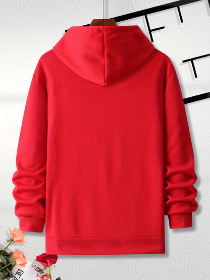 Men’s BELIEVE Cross Print Hoodie & Sweatpants Set – Casual 2-Piece Tracksuit for Fall/Winter Streetwear