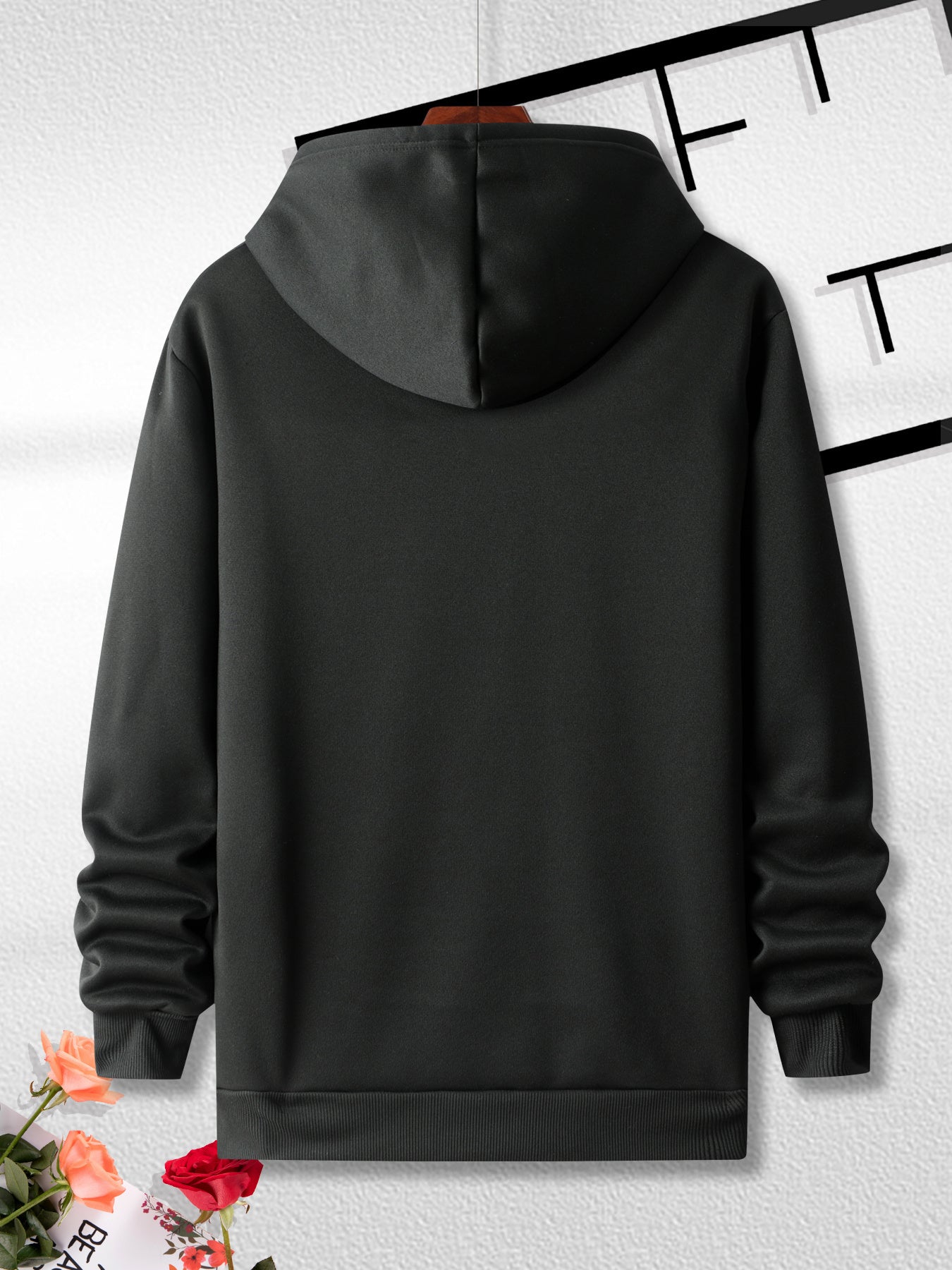 Men’s BELIEVE Cross Print Hoodie & Sweatpants Set – Casual 2-Piece Tracksuit for Fall/Winter Streetwear