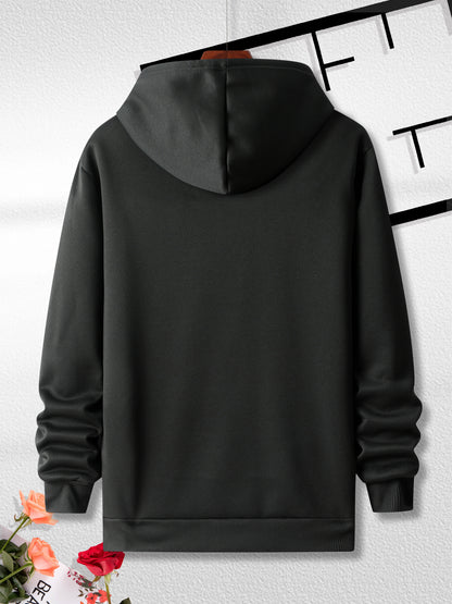 Men’s BELIEVE Cross Print Hoodie & Sweatpants Set – Casual 2-Piece Tracksuit for Fall/Winter Streetwear