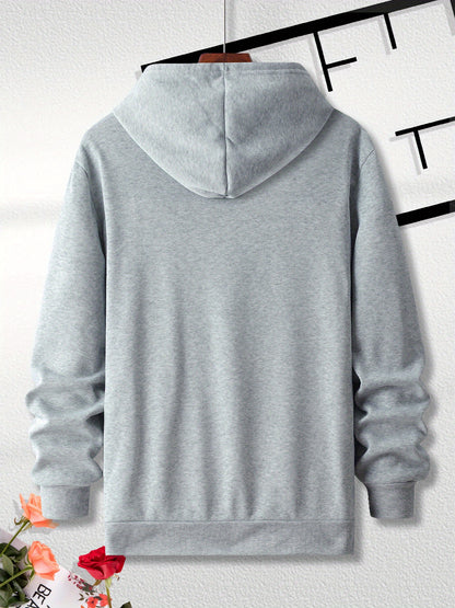 Men’s BELIEVE Cross Print Hoodie & Sweatpants Set – Casual 2-Piece Tracksuit for Fall/Winter Streetwear