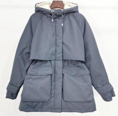 Womens Fur Hooded Slim Long Parka