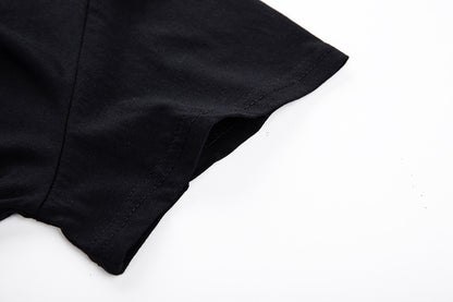 Women’s Retro Print T-Shirt – Vintage Graphic Casual Polyester Tee