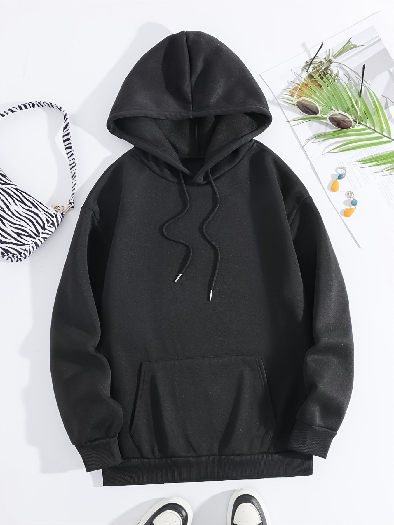 Trust Letter Graphic Men's Hoodie – Casual Polyester Pullover with Kangaroo Pocket for All Seasons