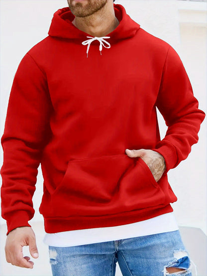 Men’s Graphic Print Hoodie – Casual Cotton Blend Pullover Sweatshirt for Fall/Winter Streetwear