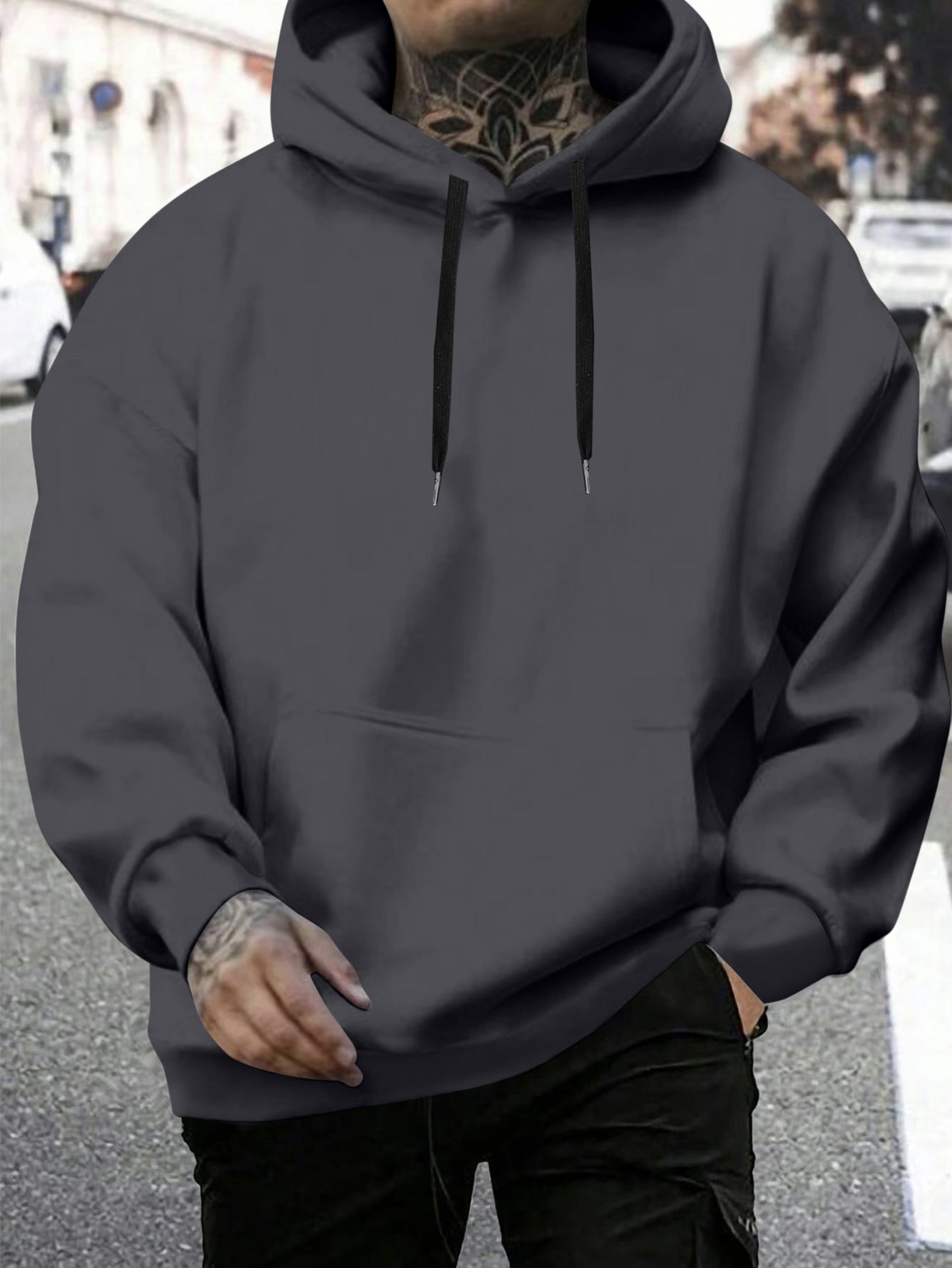 Jesus Died For Me Now I Live For Him Men's Hoodie – Loose Fit Cotton Blend Casual Sweatshirt