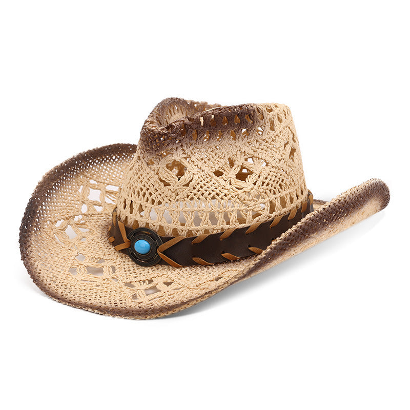 Breathable Woven Hollow Out Western Hats