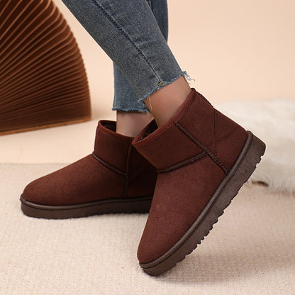 Womens Non Slip Waterproof Winter Snow Boots Platform Ankle Boots With Warm Cotton Padded Shoes Botas De Mujer