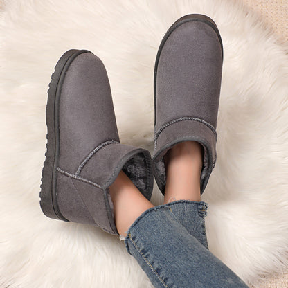 Womens Non Slip Waterproof Winter Snow Boots Platform Ankle Boots With Warm Cotton Padded Shoes Botas De Mujer