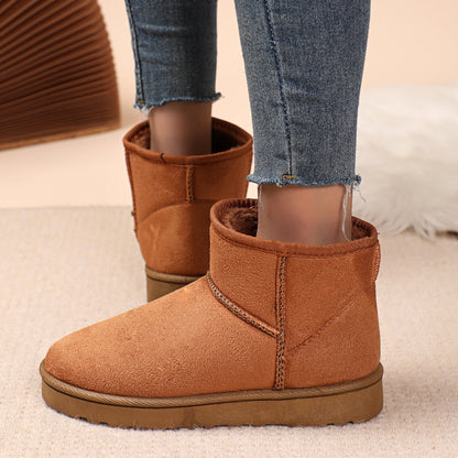 Womens Non Slip Waterproof Winter Snow Boots Platform Ankle Boots With Warm Cotton Padded Shoes Botas De Mujer