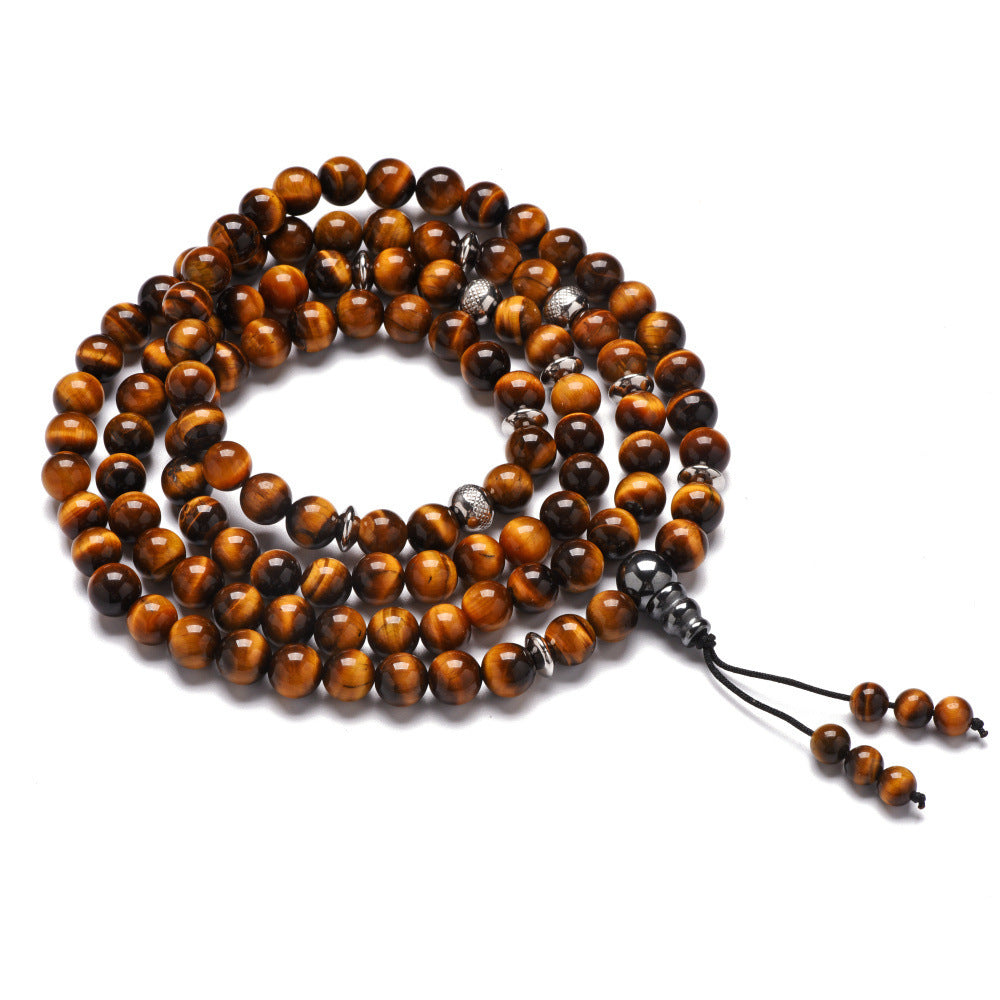 108 Beads Agate Bracelet – Unisex Spiritual Beaded Bracelet for Meditation & Everyday Wear