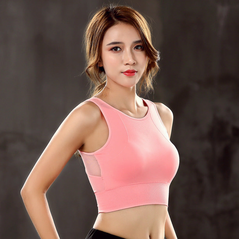 Cross Back Hollow Out Breathable Padded Womens Sports Bras