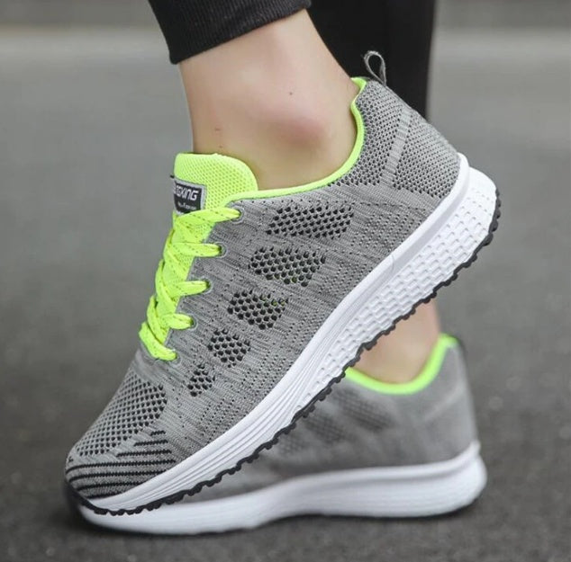 Women’s Low-Heeled Wedge Sneakers | Breathable Mesh Sports Shoes