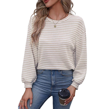 Casual Loose Knitted Pullover – Striped or Plaid Perfection
