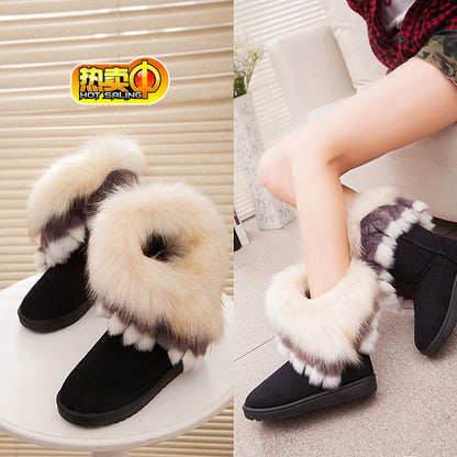 2025 New Winter Boots For Women Snow Boots With Thick Fur Non Slip Waterproof High Boots Big Size
