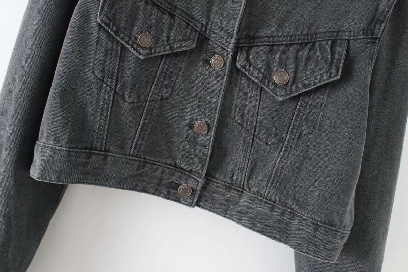 Street Style Denim Jacket for Women – Casual Cotton Blend Hipster Outerwear (S–L)