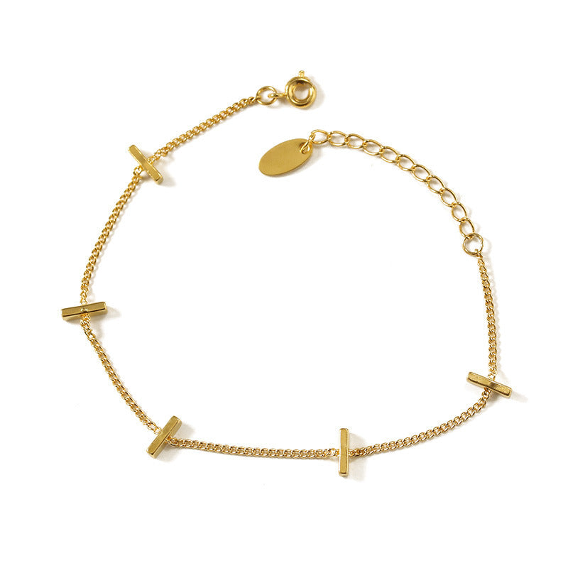 Elegant Geometric Brass Bracelet – Unisex Minimalist Bracelet for Everyday Wear