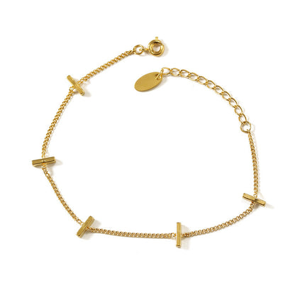 Elegant Geometric Brass Bracelet – Unisex Minimalist Bracelet for Everyday Wear