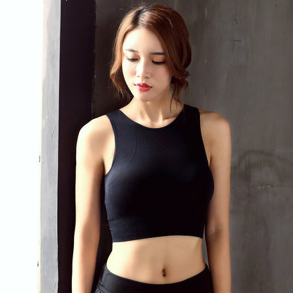 Cross Back Hollow Out Breathable Padded Womens Sports Bras