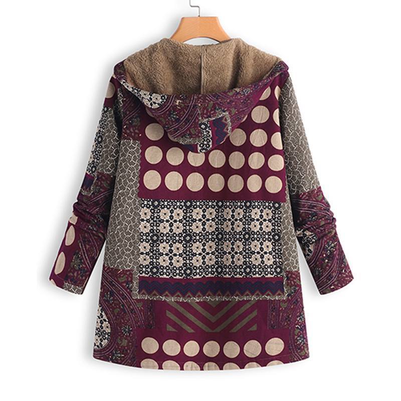 Women's Printed Casual Warm Jacket – Coats Outfits Women & Cozy Winter Style Overcoats