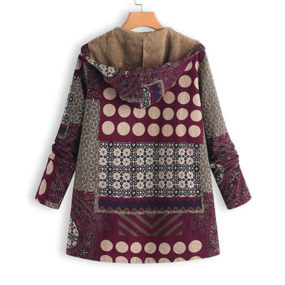 Women's Printed Casual Warm Jacket – Coats Outfits Women & Cozy Winter Style Overcoats