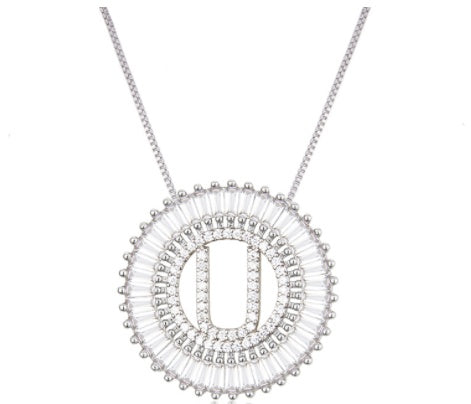 A Z Letter 6mm Imitation Pearls Necklace For Women