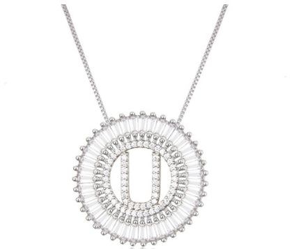 A Z Letter 6mm Imitation Pearls Necklace For Women