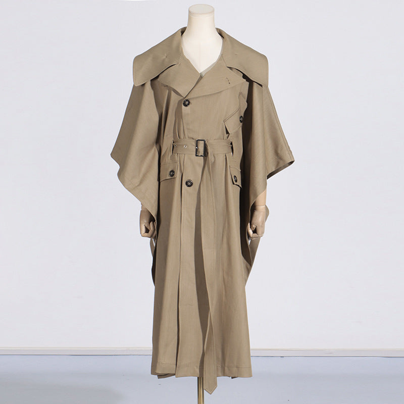 Flowing Cape-Style Trench Coat – Trench Coats Women Outfit Classy & Chic Fall Outfits
