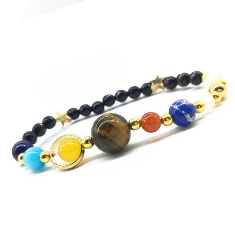 Unisex Eight Planet Bracelet – Cosmic Beaded Bracelet for Everyday Wear & Astrology Lovers
