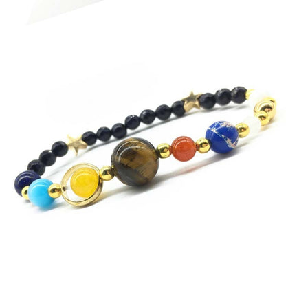 Unisex Eight Planet Bracelet – Cosmic Beaded Bracelet for Everyday Wear & Astrology Lovers