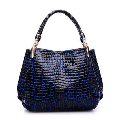 European and American Fashion Women's Motorcycle Bag Crocodile Pattern 2025 Trend