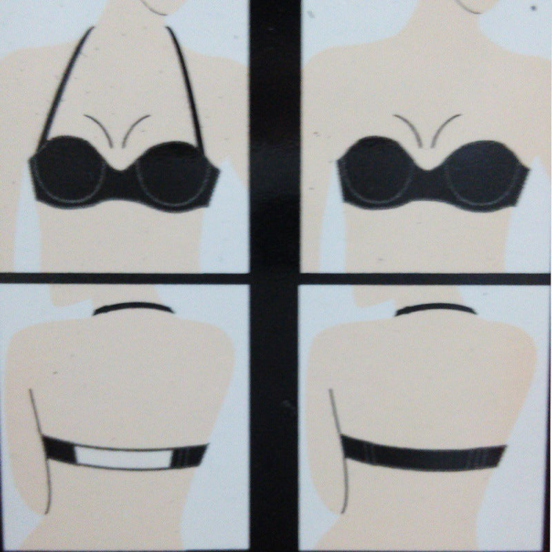 Women’s Gathering Silicone Strapless Bra – Soft Steel Ring, Cotton Lining & Natural Shape Support