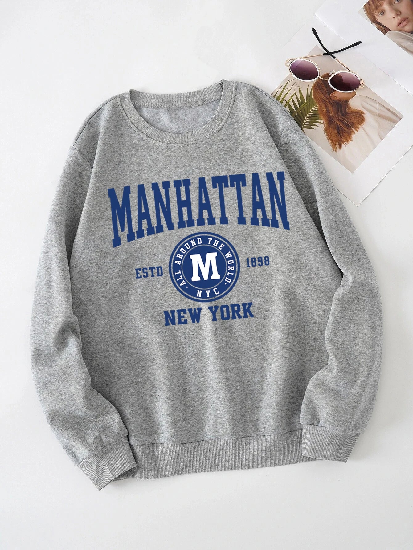 Manhattan New York Printed Crew Neck Sweatshirts