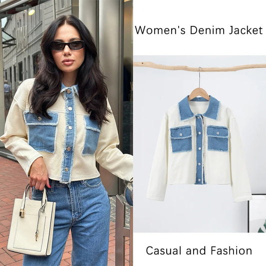 2025 Spring/Summer Slim-Fit Short Denim Jackets – Blazer Outfits for Women & Professional Layering