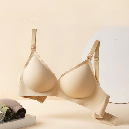 Soft Cotton Nursing Bra – Breathable Maternity Breastfeeding Bra for Moms