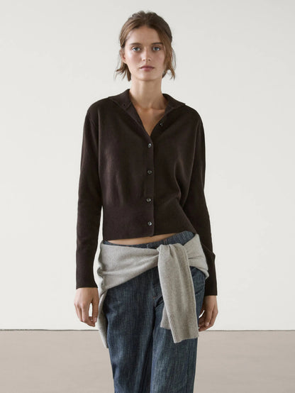 Women's Slouchy Turtleneck Cardigan – Spring 2025 Casual Knit