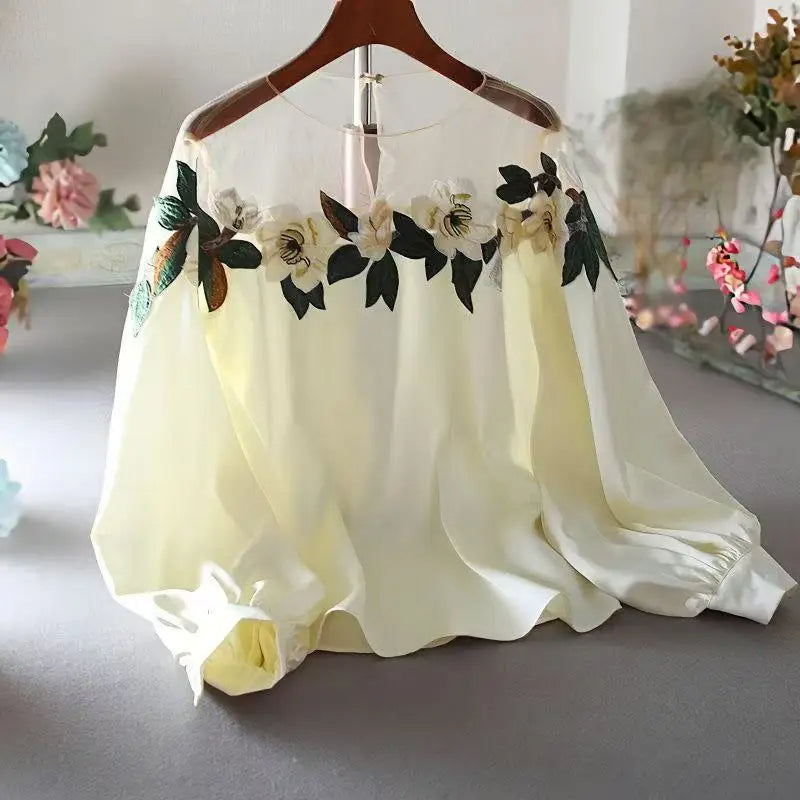 New Inspired Off Shoulder Lace Up Blouse With Lantern Sleeves Women's Loose Fit Satin Top For Spring Autumn Summer Niche Fashion