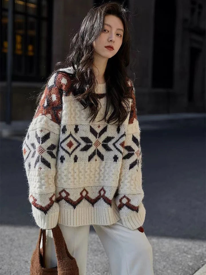 Traditional Style Warm Elegant Vintage Sweater