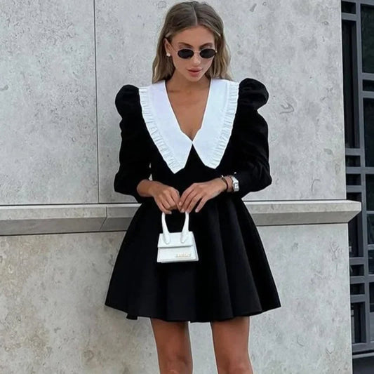 Above Knee Mini Dress | A-Line Patchwork Dress & Office to Party Outfit for Women