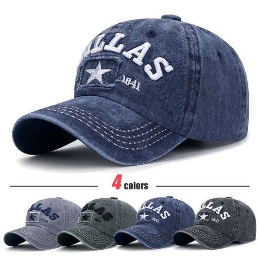 Unisex DALLAS 3D Embroidered Baseball Cap – Snapback Sun Hat, Classic Dad Cap Streetwear