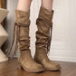 Tassel Rope Design High Heeled Long Snow Boots