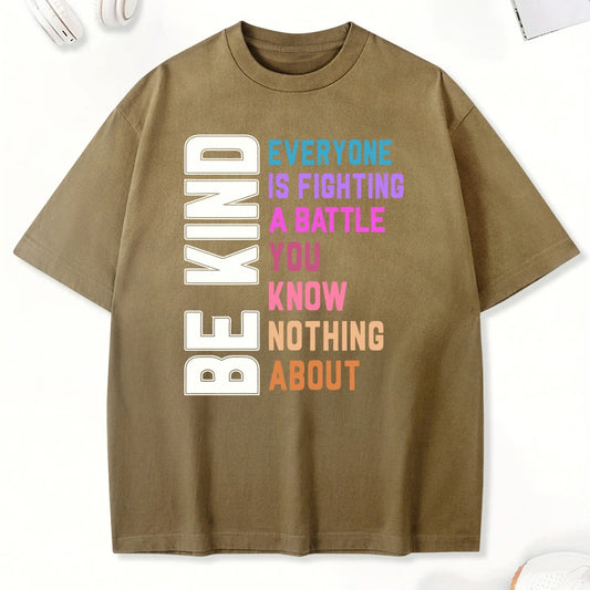 Be Kind Organic Cotton Graphic Tee – Unisex Summer T-Shirt, Casual Street Style Outfit