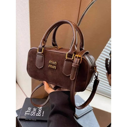 2025 Luxury Retro Frosted Handbag – High-End Women's Shoulder Bag for Spring & Autumn Fashion