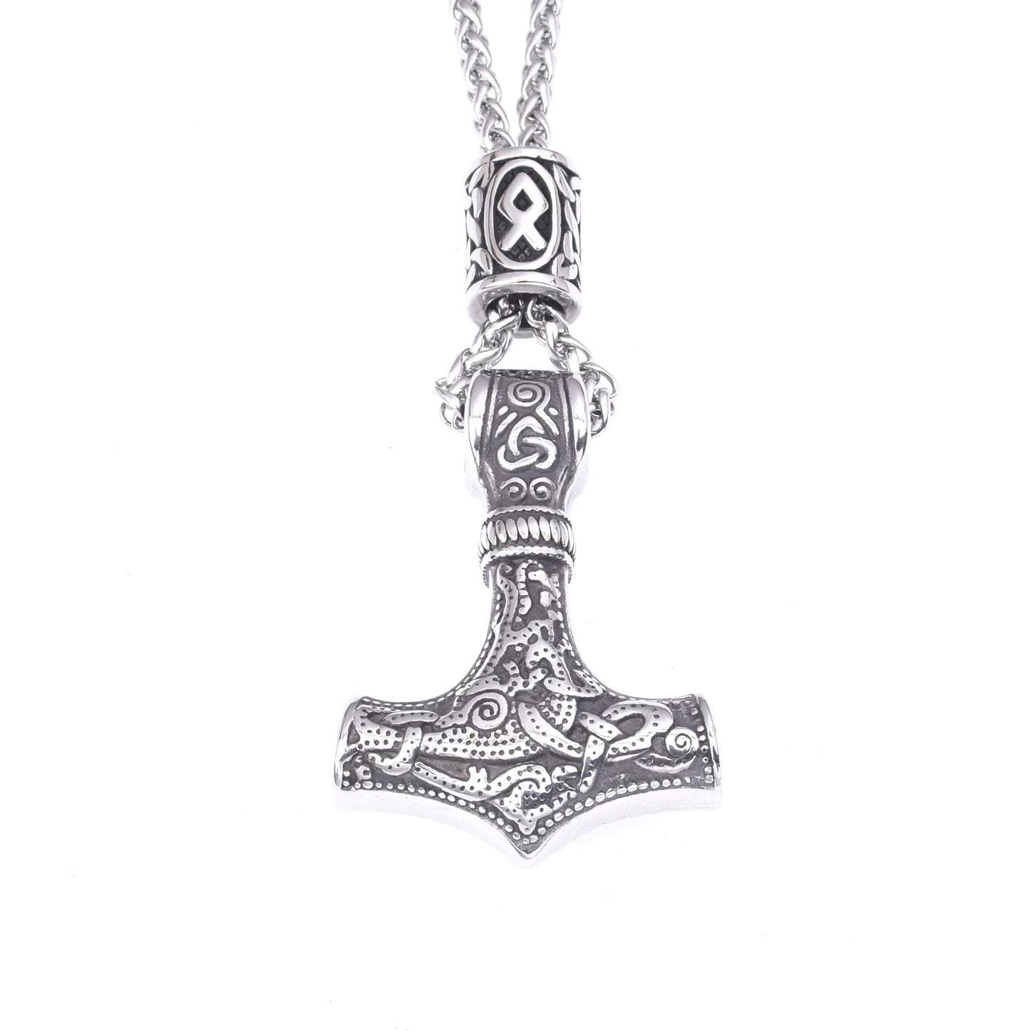 Norse Viking Geometric Style Stainless Steel Men Necklaces