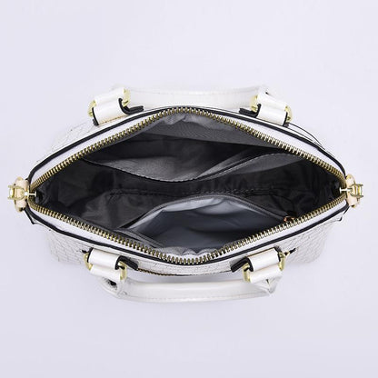Street-Chic Crossbody Handbag PU Patent Leather Shell