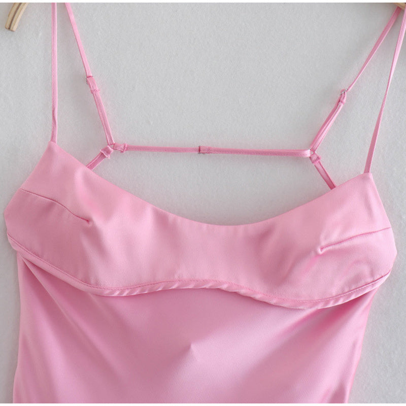 Satin Cami Slip Dress | Elegant Long Dress & Summer Party Outfit for Women