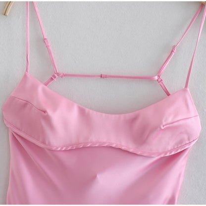 Satin Cami Slip Dress | Elegant Long Dress & Summer Party Outfit for Women