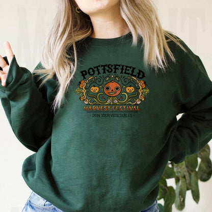 Halloween Pumpkin Sweatshirt for Women – Spooky Graphic Pullover Street Style