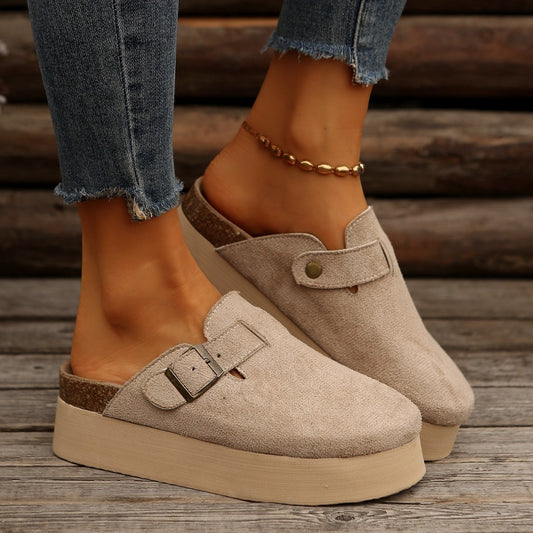 New Crossover Slip On Thick Platform Flat Slippers