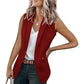 Excellent Soft Touch Comfortable Sleeveless Casual Blazers